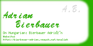 adrian bierbauer business card